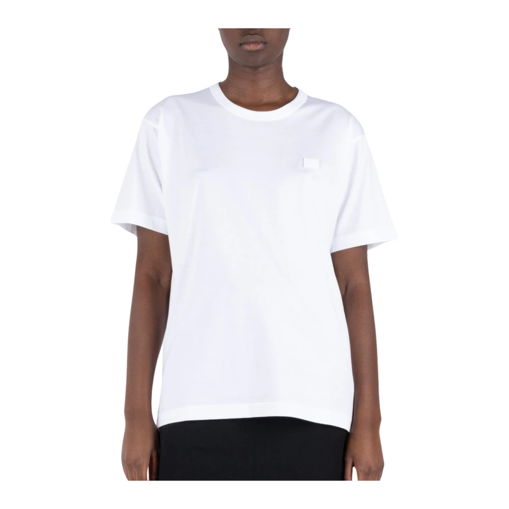 Acne Studios Wit Ronde Hals T-Shirt White Dames