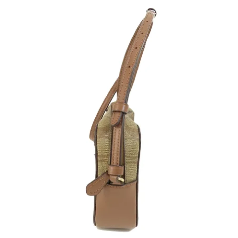 Coach Pre-owned Canvas shoulder-bags Beige Dames