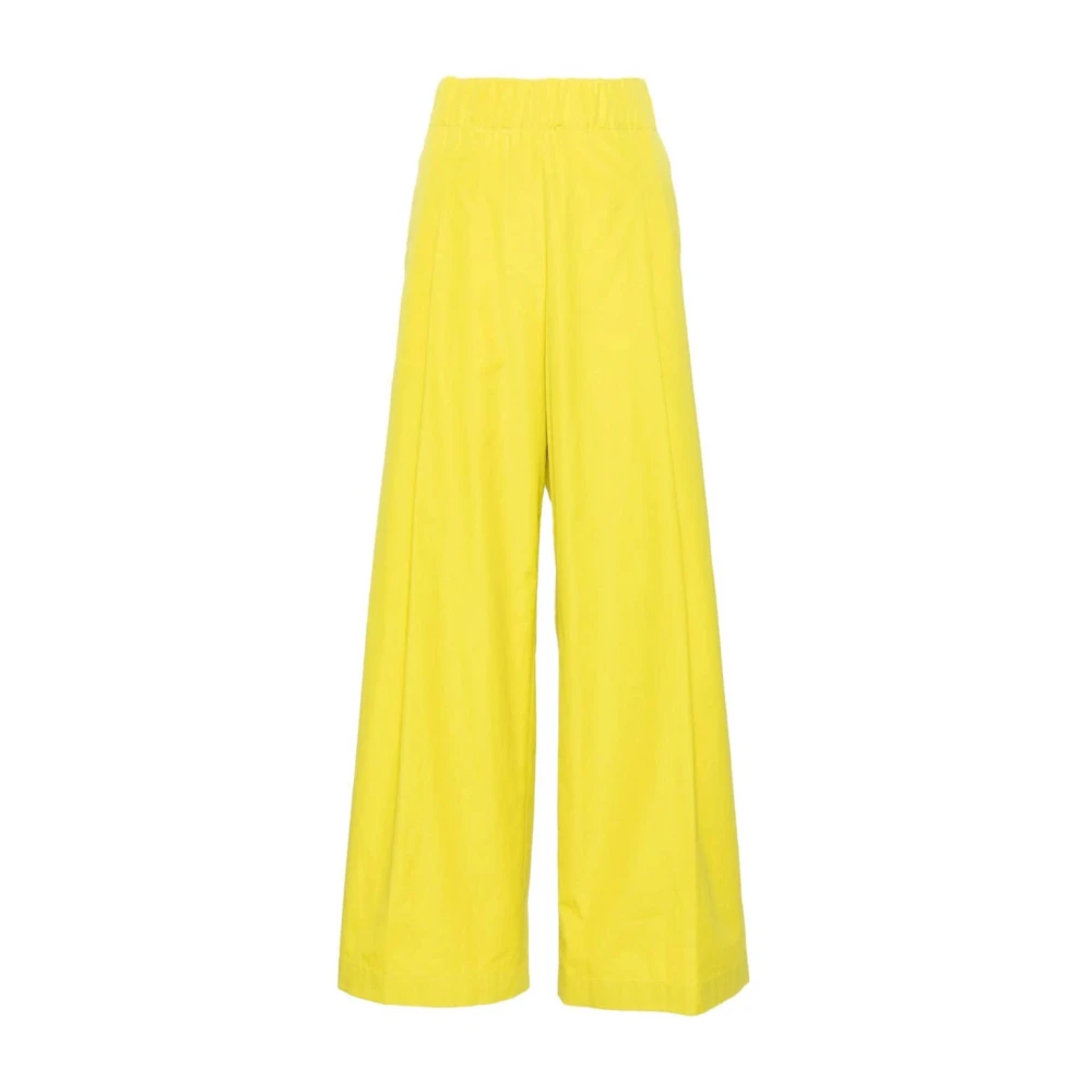 Dries Van Noten Wide Trousers Yellow Dames