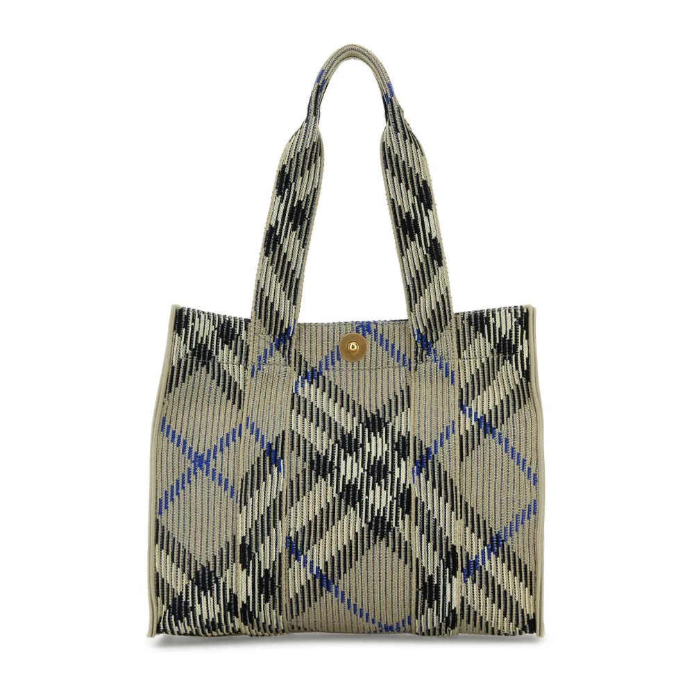 Burberry Women's Embroidered Canvas Shopping Bag