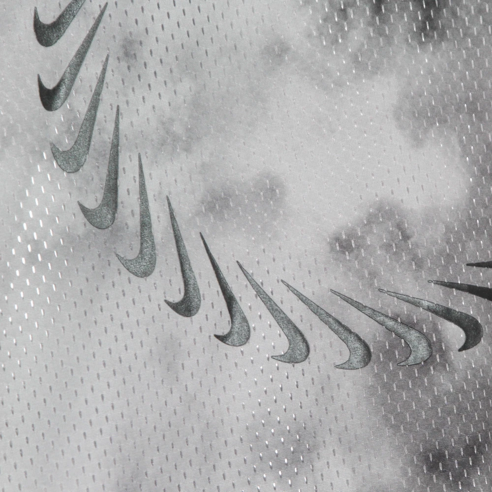 Nike Short Sleeve Mesh Crew Neck T-Shirt Gray Dames