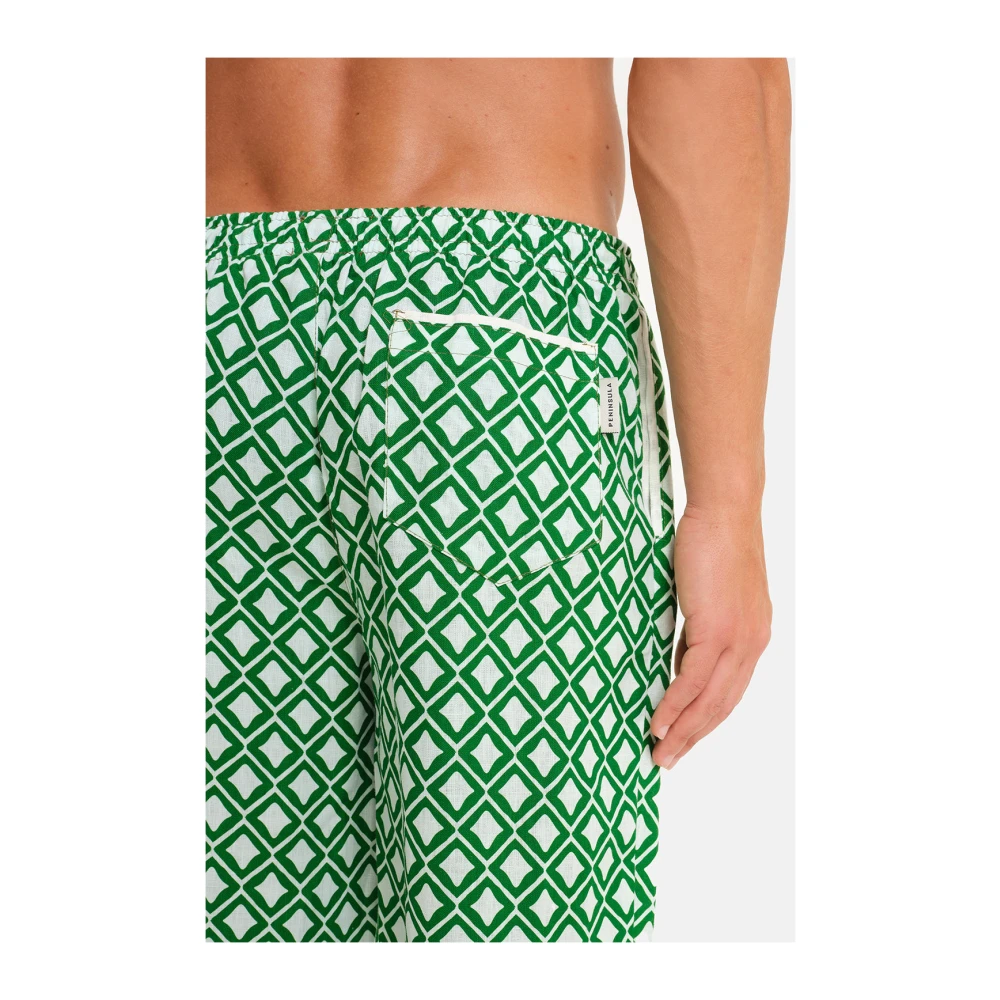 Peninsula Straight Trousers Green Heren