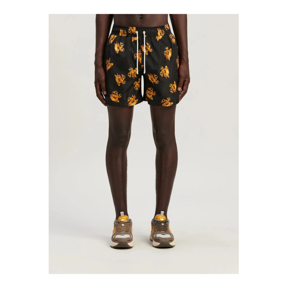 Palm Angels Brandend Monogram Kostuum Black Heren