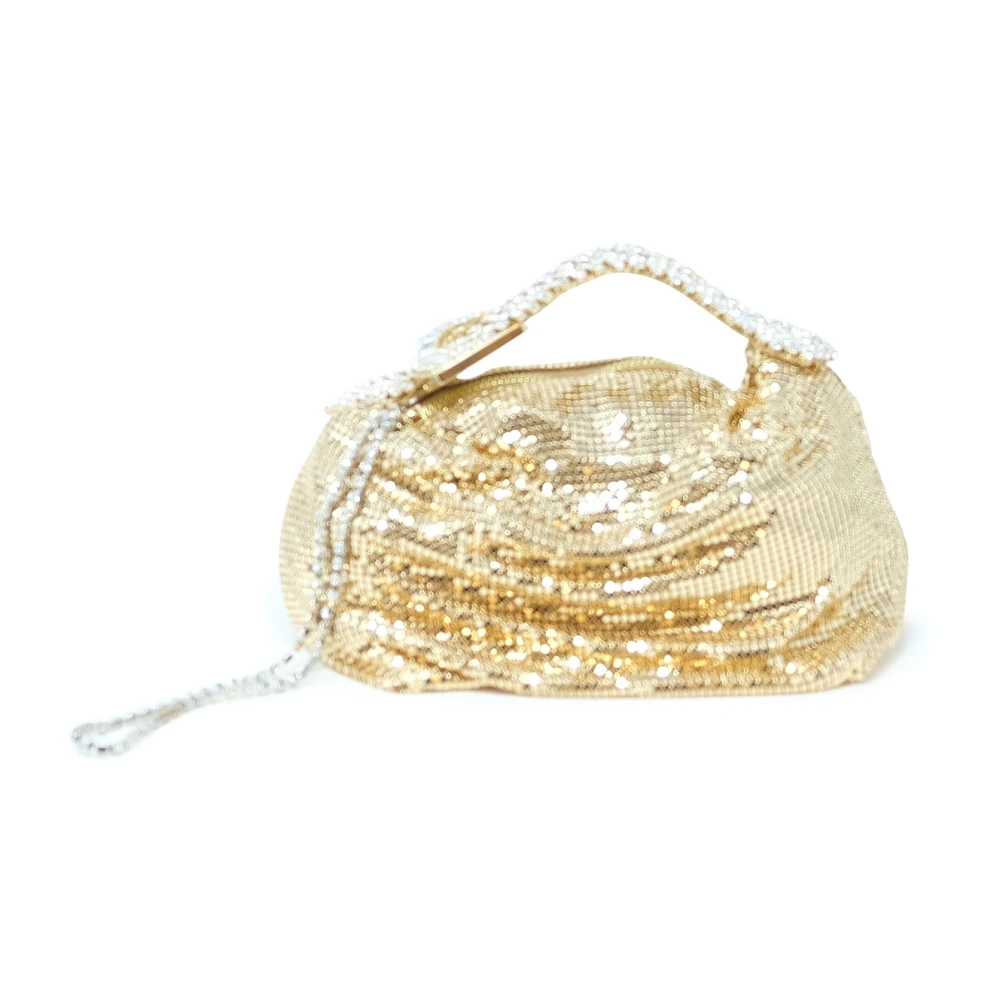 Gedebe Gouden Metalen Handtas Ss24 Yellow Dames
