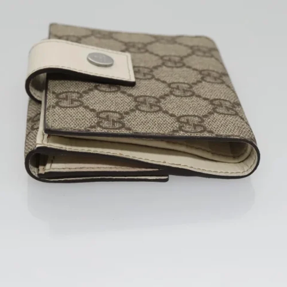 Gucci Vintage Pre-owned Leather wallets Beige Dames