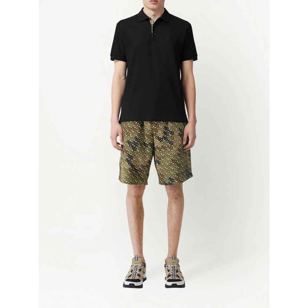 Burberry Katoenen Poloshirt Black Heren