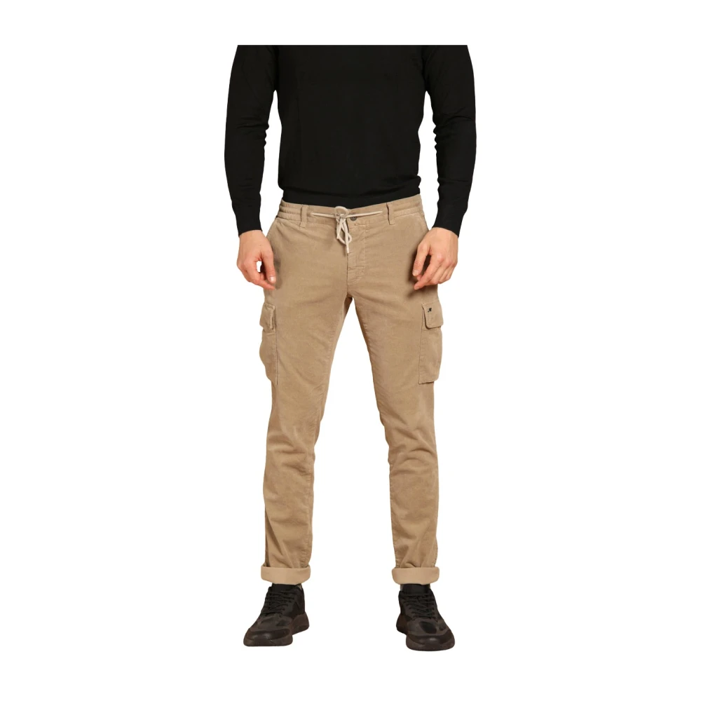 Mason's Fluwelen cargobroek extra slim fit Beige Heren