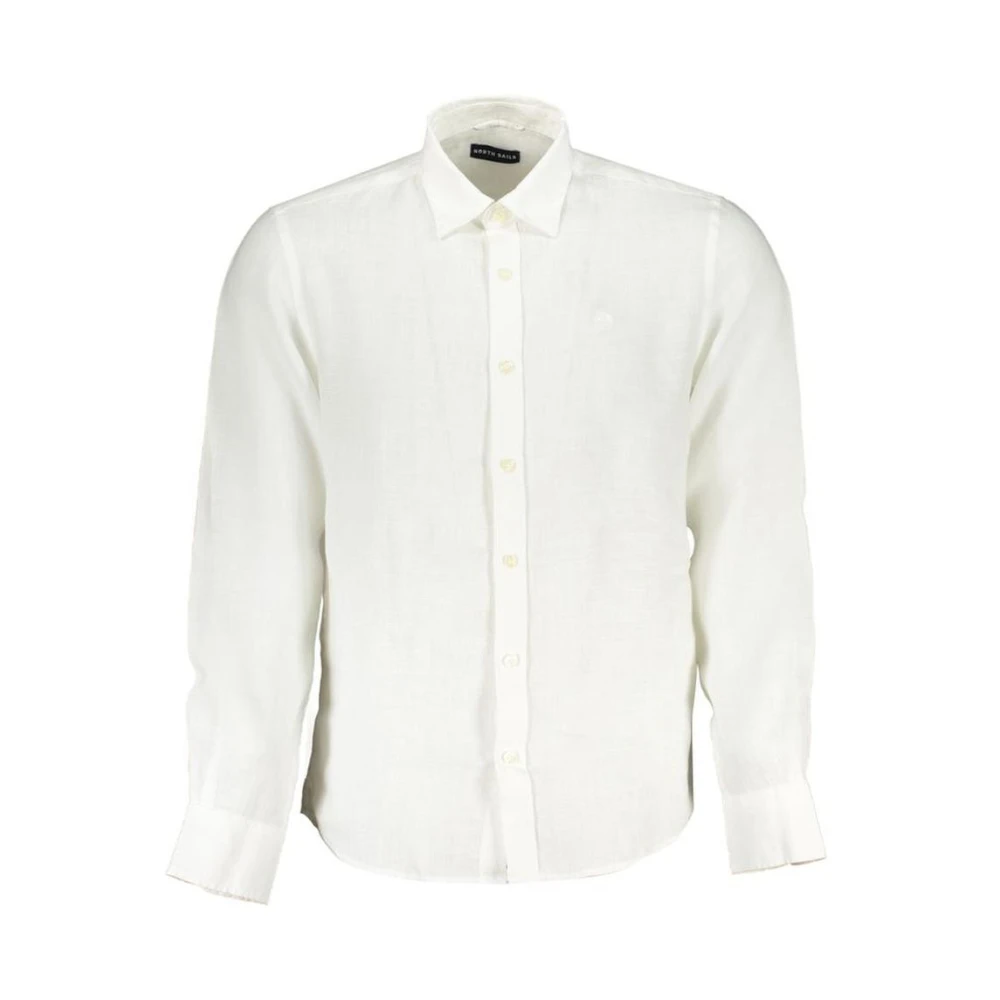 North Sails Men's Beige Classic Linen Shirt With Italian Collar
