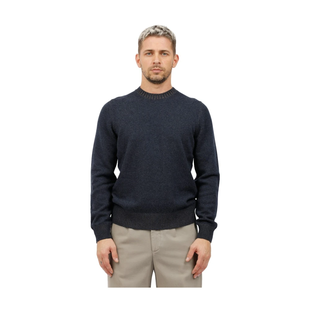 Gran Sasso Ronde hals trui Blue Heren