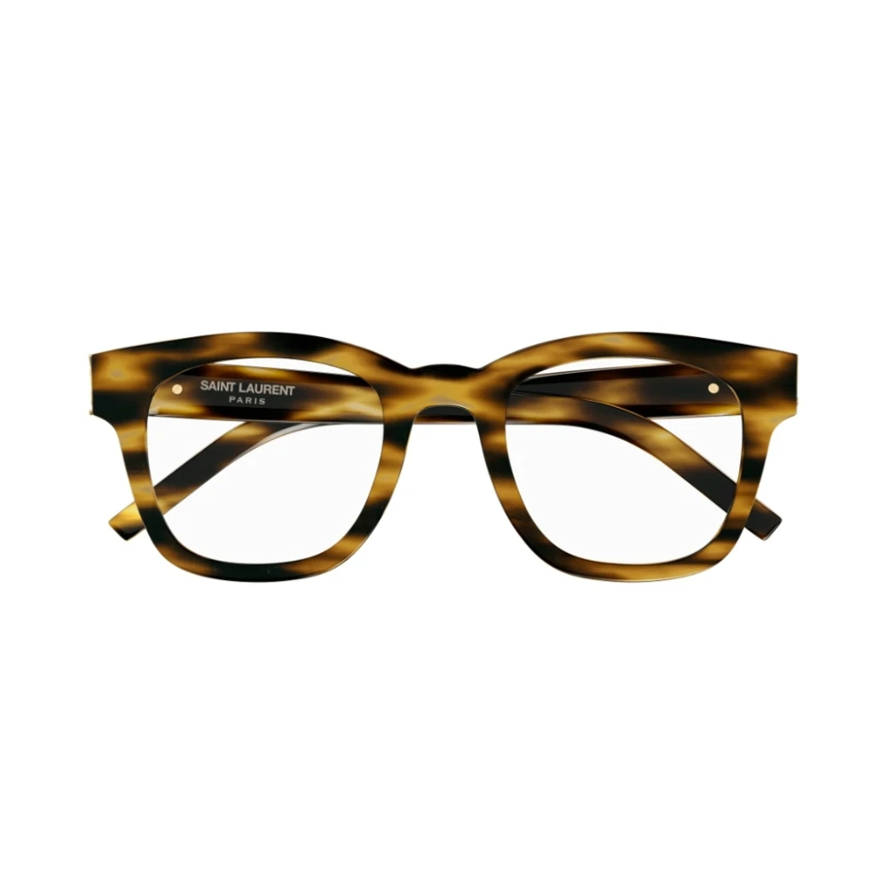 Saint Laurent Vintage Stijl Acetaat Zonnebril Brown Unisex