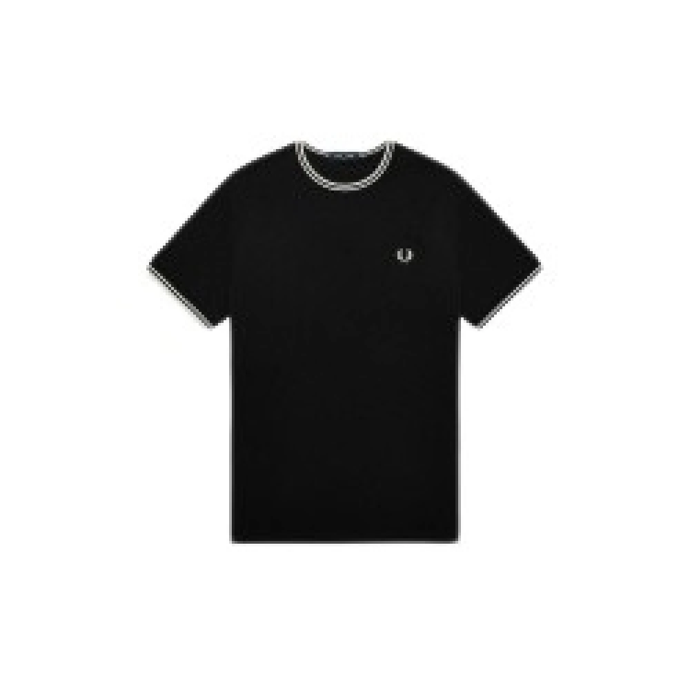 Fred Perry Men's Black T-Shirts, 2XL, T-Shirt