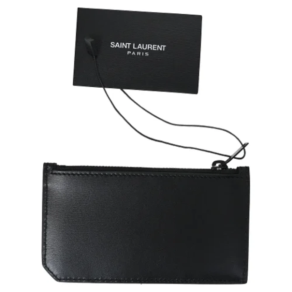 Yves Saint Laurent Vintage Pre-owned Leather wallets Black Heren