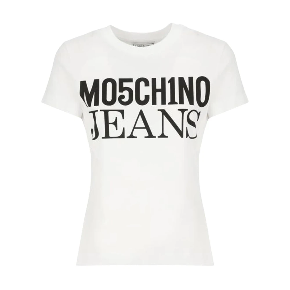 Moschino Korte Mouw T-Shirt Stijlvol Comfort White Dames