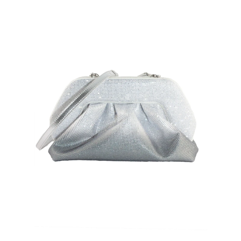THEMOIRè Rhinestone Clutch Tas in Zilver Gray Dames