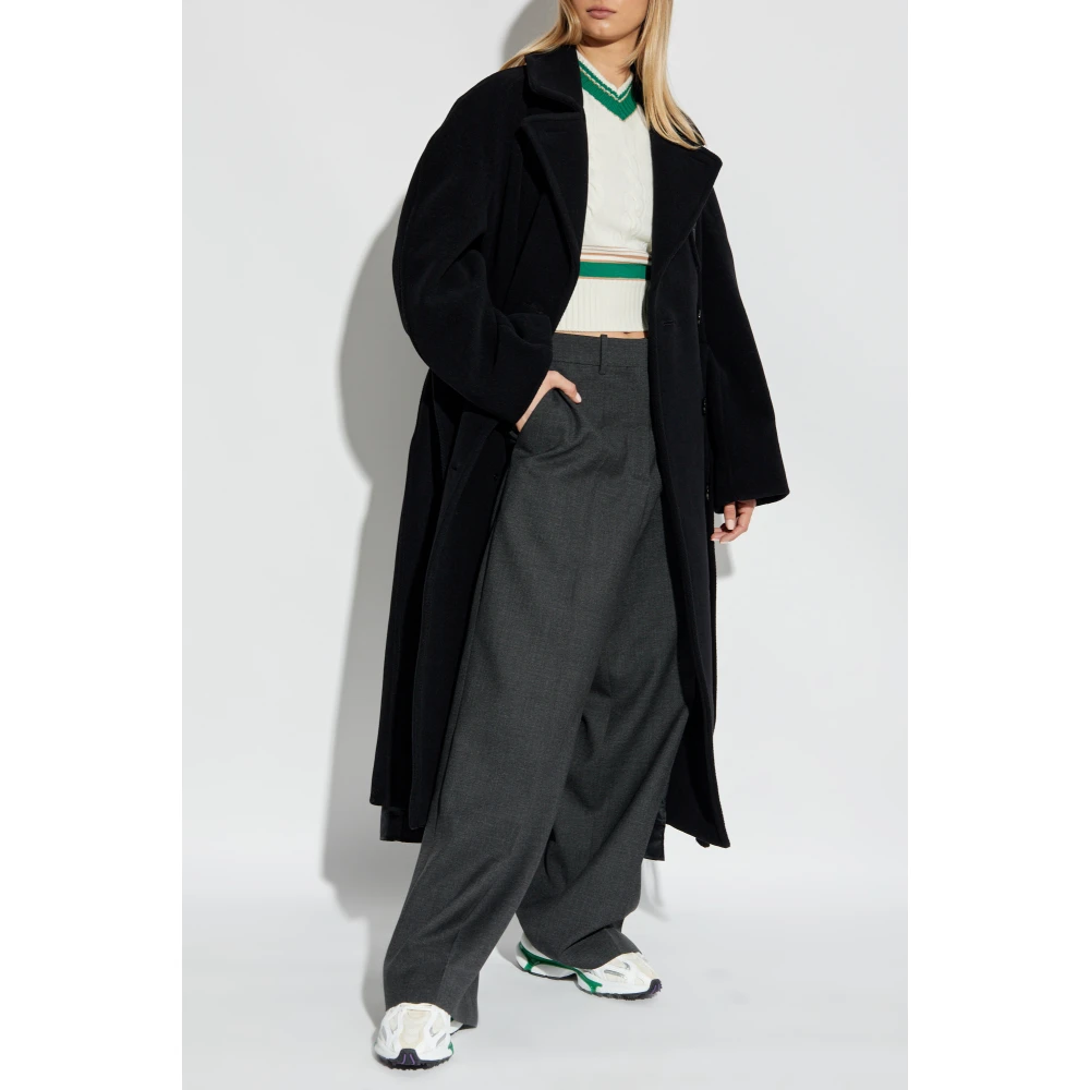 Lacoste Wollen jas Black Dames