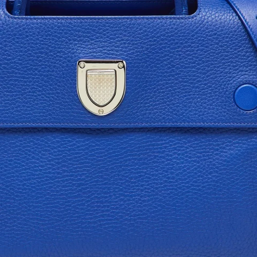 Dior Vintage Pre-owned Leather dior-bags Blue Dames