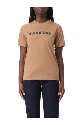 t-shirt-logo-coton-femme-marron