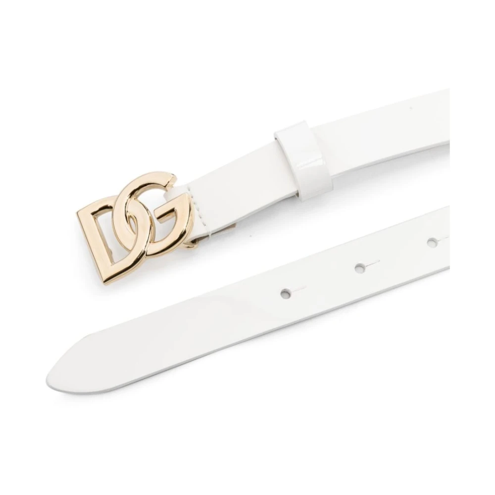 Dolce & Gabbana Kinderen Logo Riem Wit White Dames