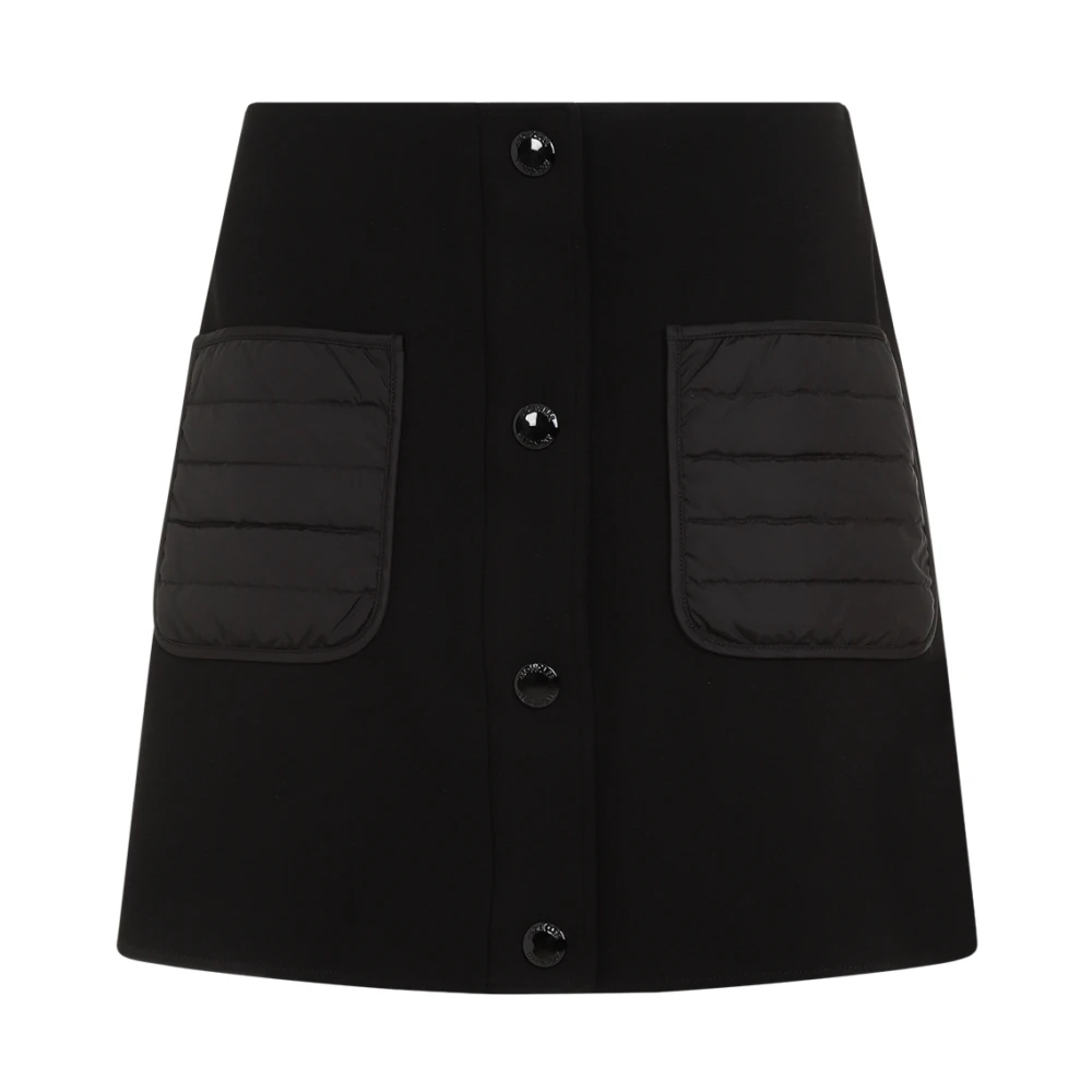 Moncler Zwarte Rok Stijlvolle Modieuze Keuze Black Dames