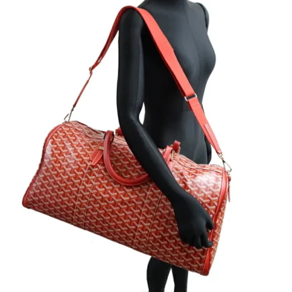 Goyard Vintage Pre-owned Leather handbags Red Dames