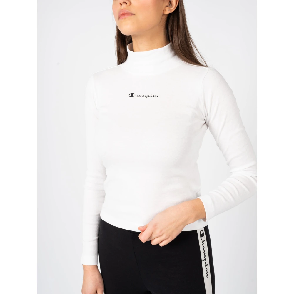 Champion Minimalistische Stijl Golf Hals Coltrui White Dames