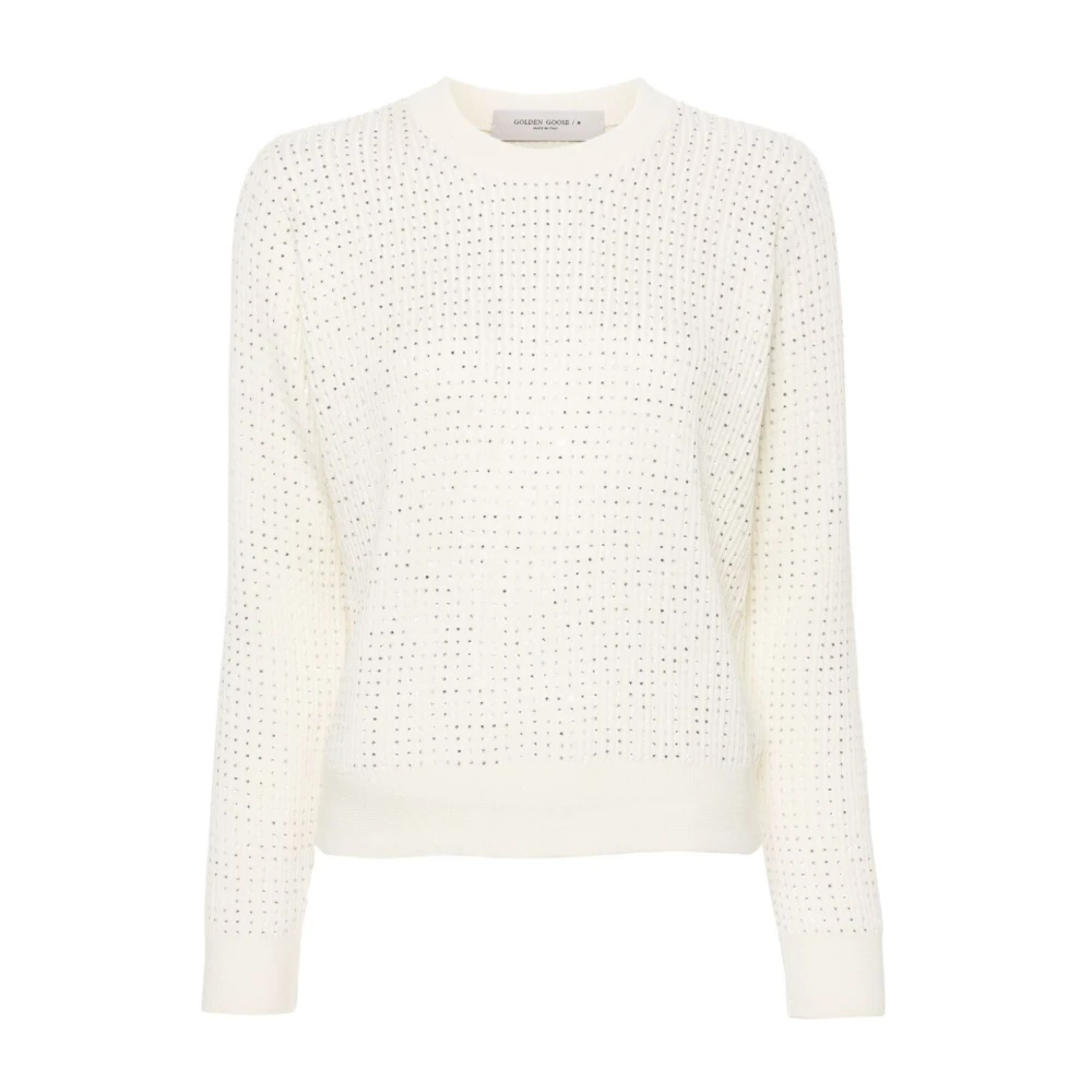 Golden Goose Vit Crewneck Sweatshirt White, Dam