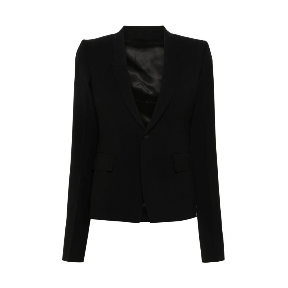 Rick Owens Wollen Blazer Black Dames