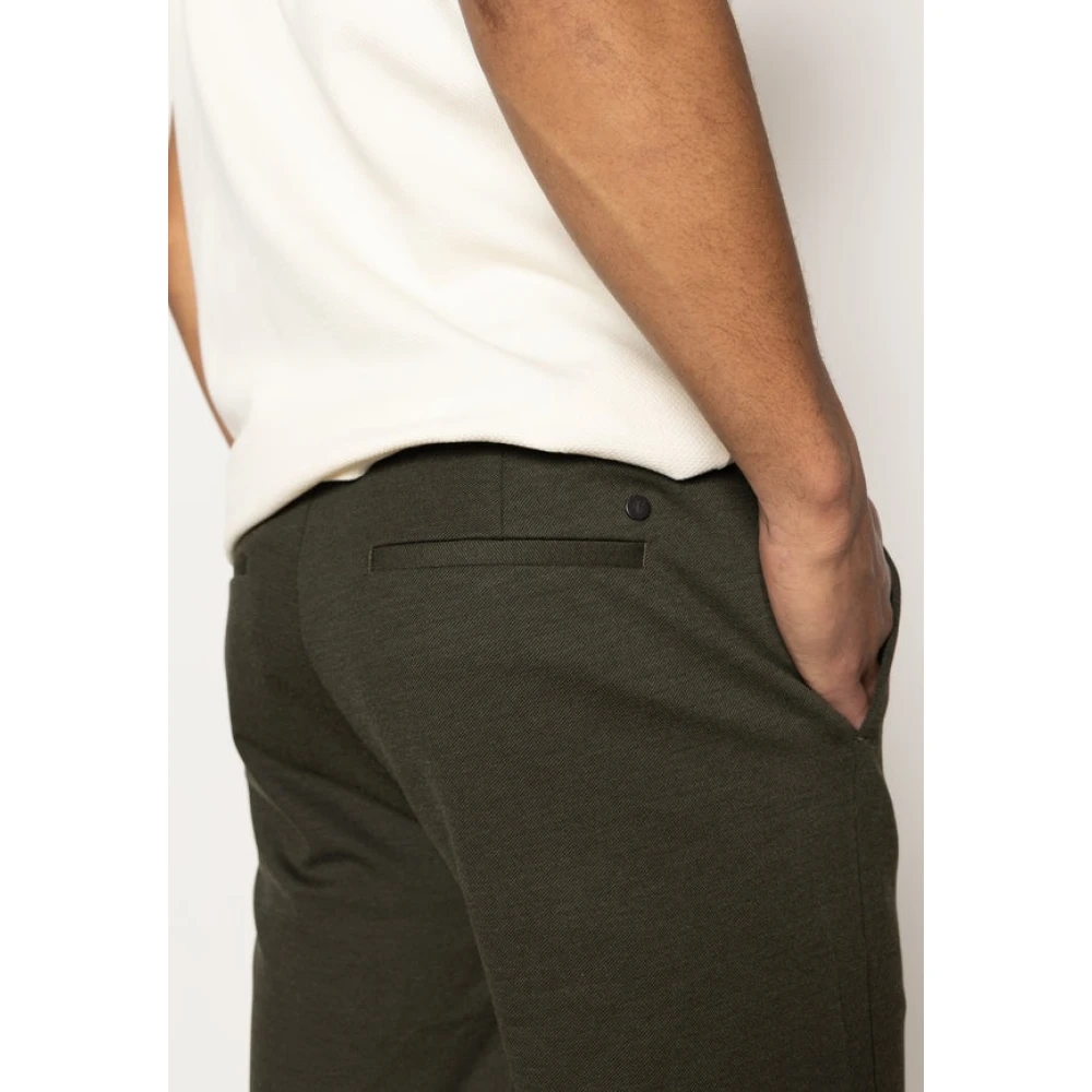 Clean Cut Stretch Jersey Shorts met Zakken Green Heren