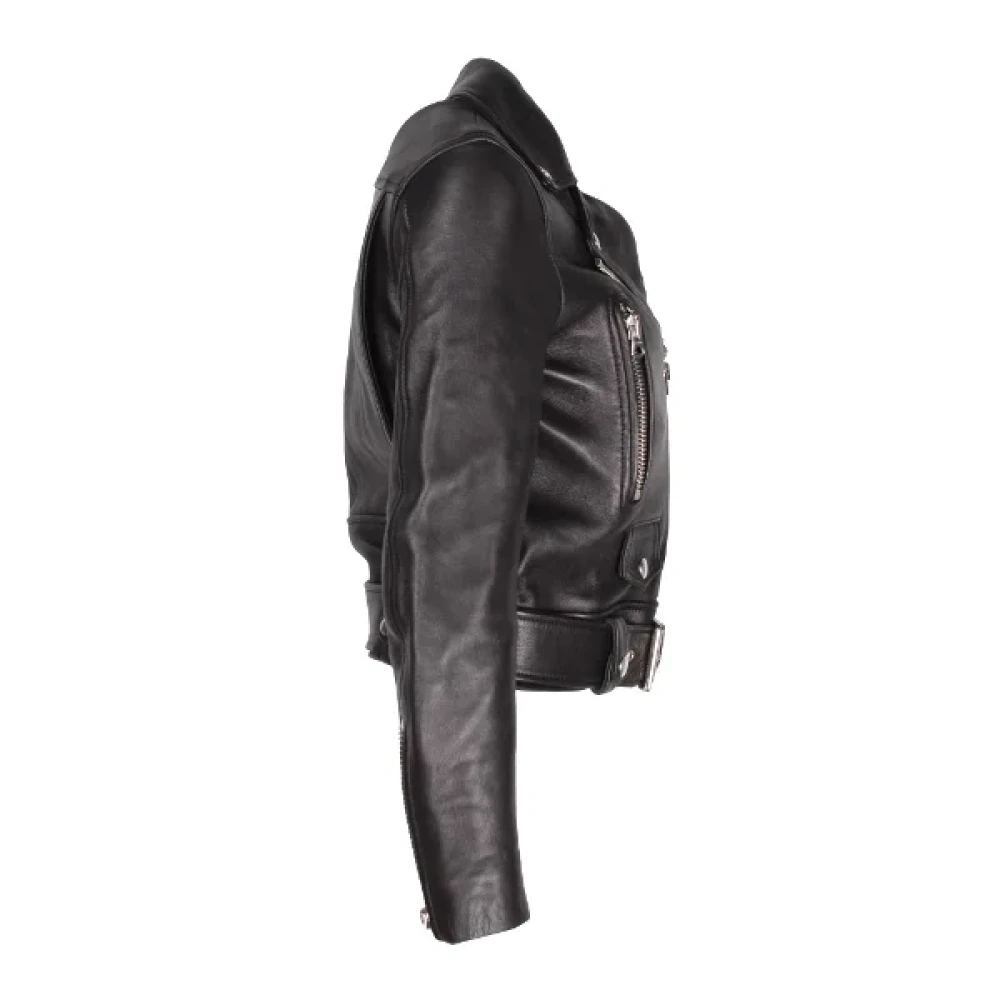 Acne Studios Pre-owned Leather outerwear Black Dames