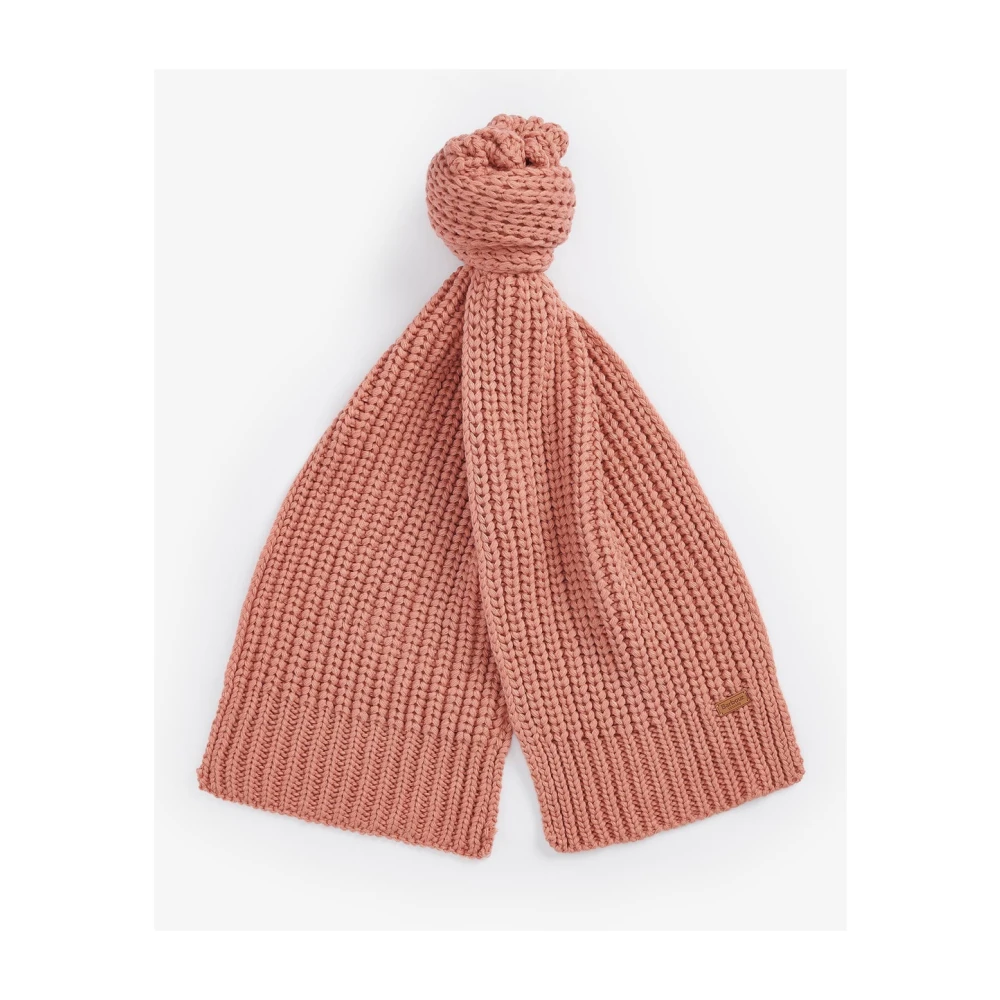 Barbour Roze Beanie Sjaal Set Pink Dames
