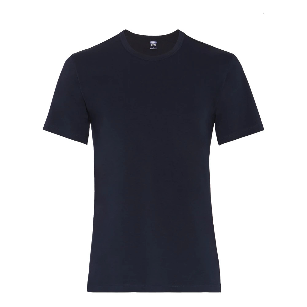 Boggi Milano Uomo Blu - T-Shirt In Jersey Di Cotone Stretch - Tops - L