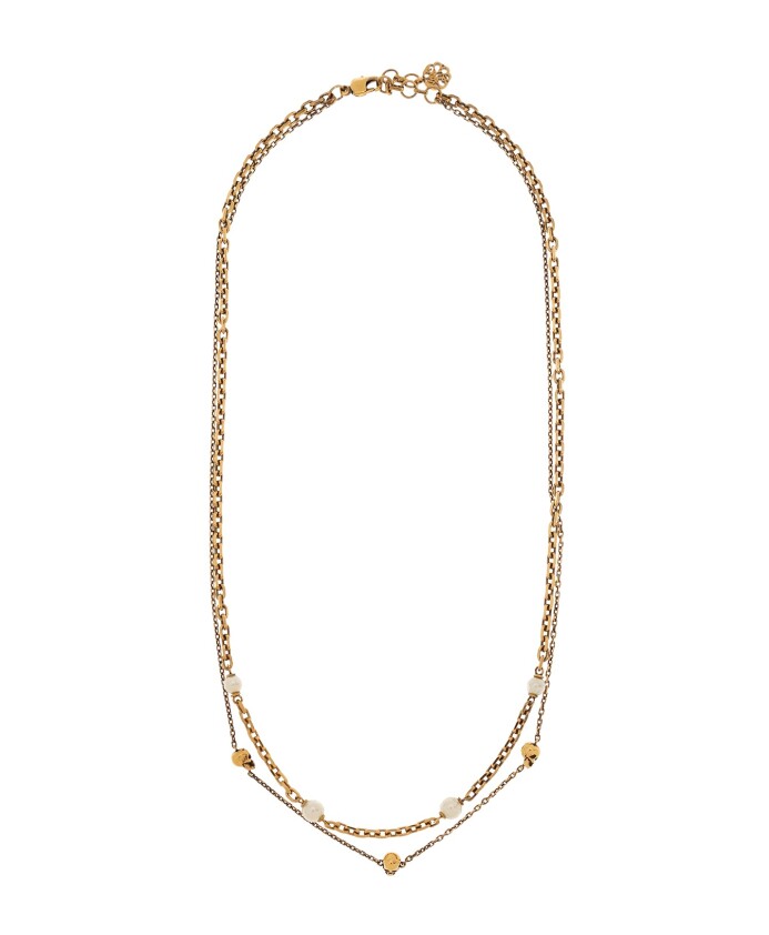gouden-ketting-met-swarovski-parels-en-handtekening-doodshoofd-motief