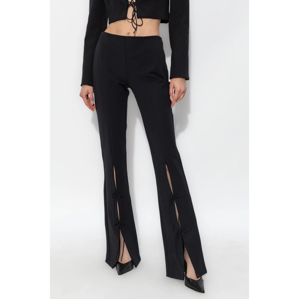 Versace Jeans Couture Broek met voorste split Black Dames