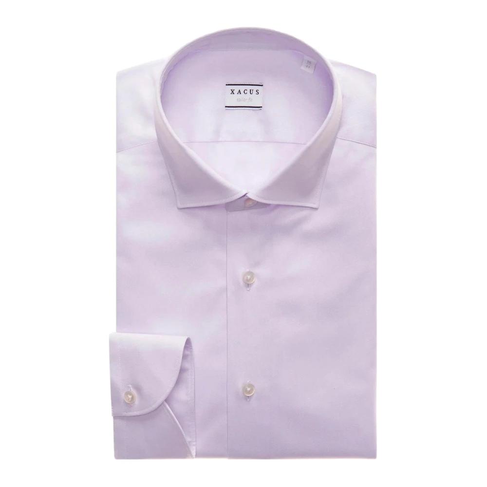 Xacus Men's Blue Solid Twill Pink Shirt - Formal Shirts - 4XL - Shirts