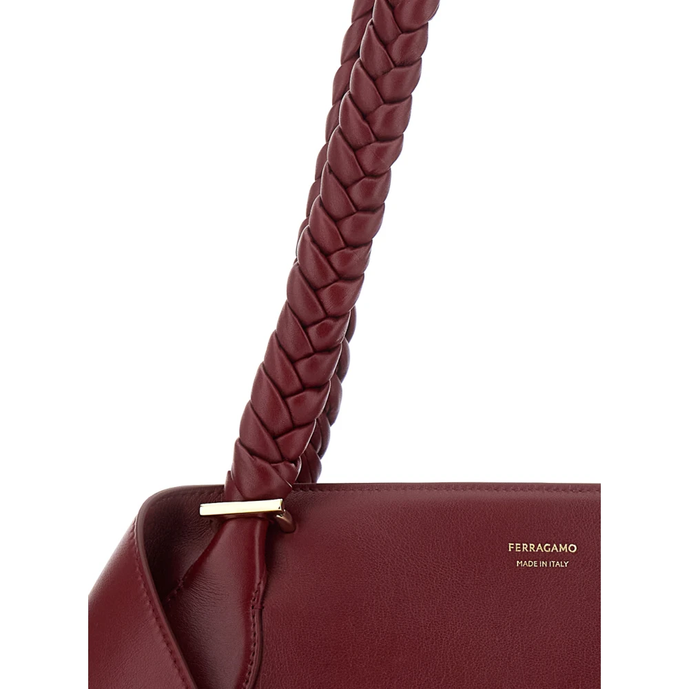 Salvatore Ferragamo Bordeaux Sjaal Tas Red Dames