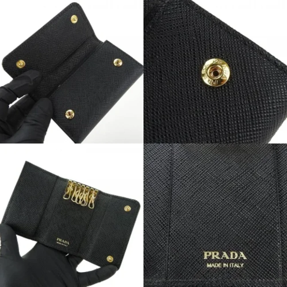 Prada Vintage Pre-owned Fabric key-holders Black Dames