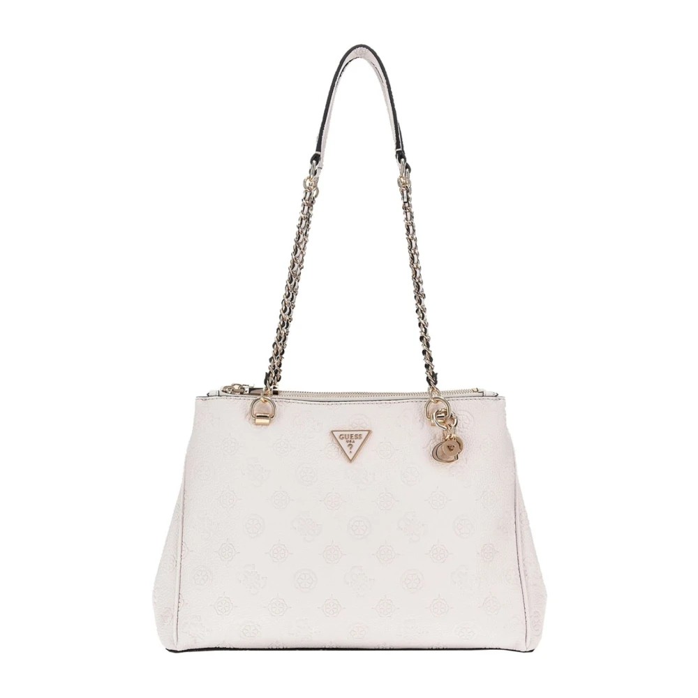 Guess Witte Schoudertas met Peony Logo White Dames