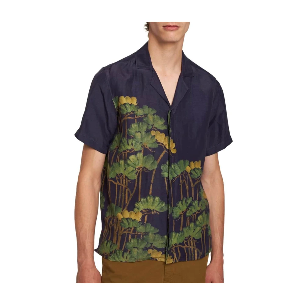 Orlebar Brown Fantasy Floral Night Iris Shirt Multicolor Heren