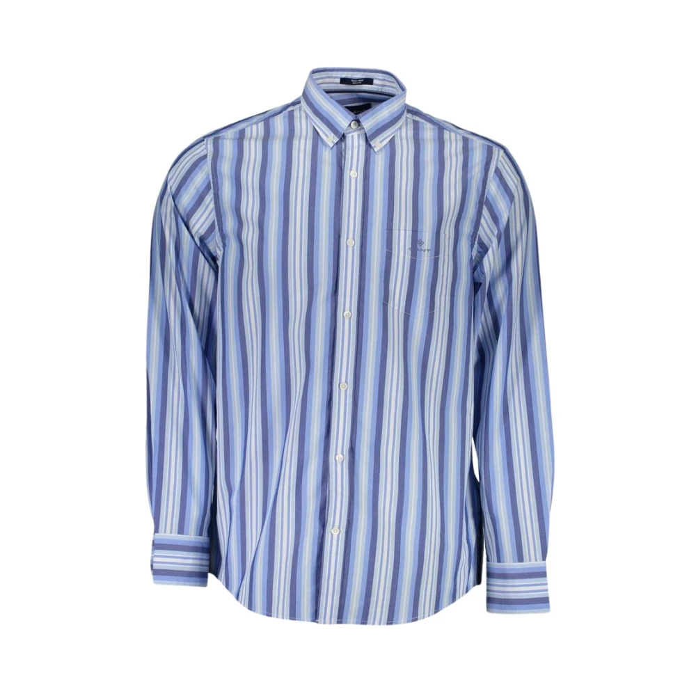 Gant Men's Blue Casual Shirts, M, Elegant Light Short Sleeve Shirt