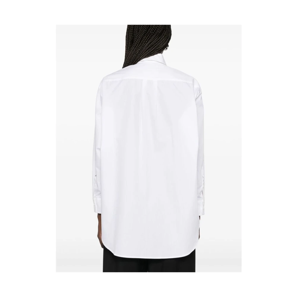 MM6 Maison Margiela Wit overhemd met geknoopte manchetten White Dames