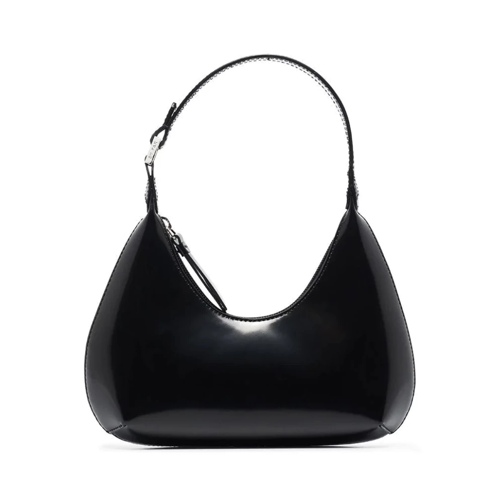 By Far Black Shoulder Bags, Female, One Size, Semi Patent Leather Shoulder Bag