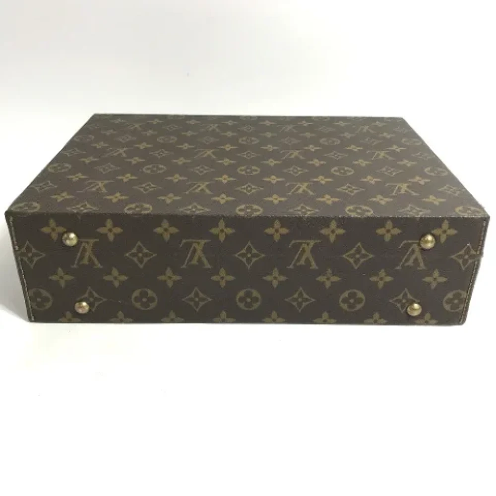 Louis Vuitton Vintage Pre-owned Cotton home-office Brown Dames