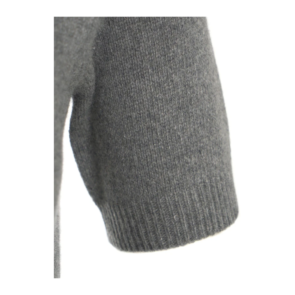 Jucca Luxe Grijze Cashmere Coltrui Sweater Gray Dames