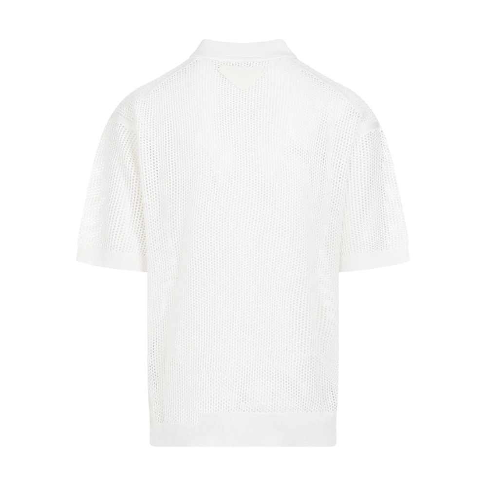Prada Zijde-Katoenen Vest in Wit White Heren