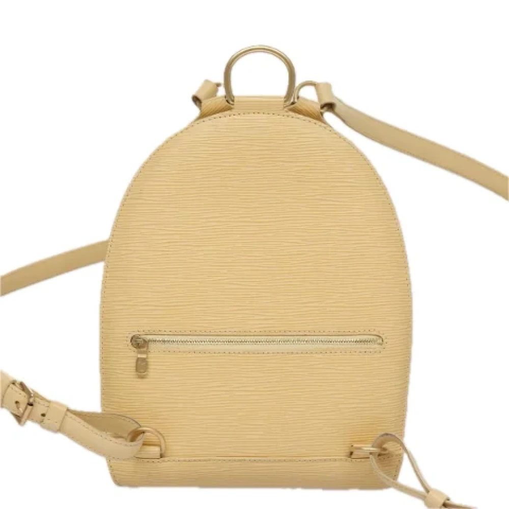 Louis Vuitton Vintage Pre-owned Leather backpacks Beige Dames