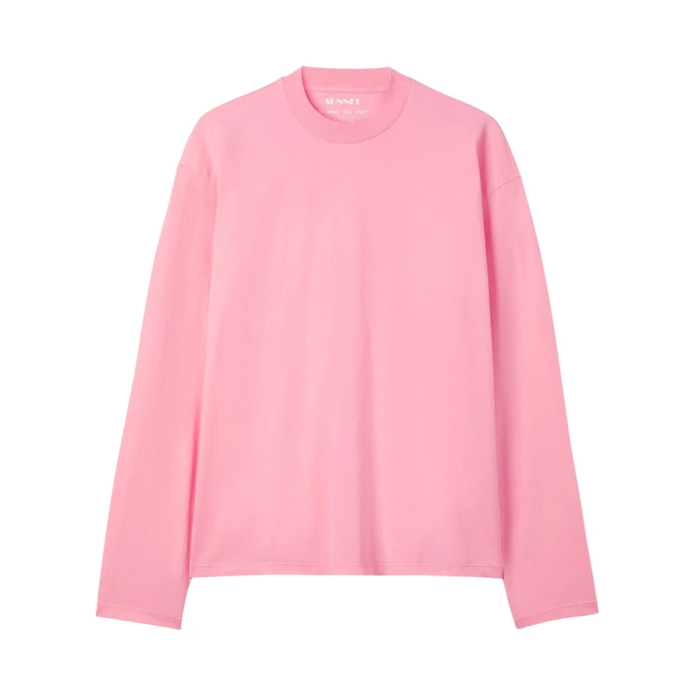 Sunnei Roze Boxy Fit Longsleeve T-Shirt Pink Heren