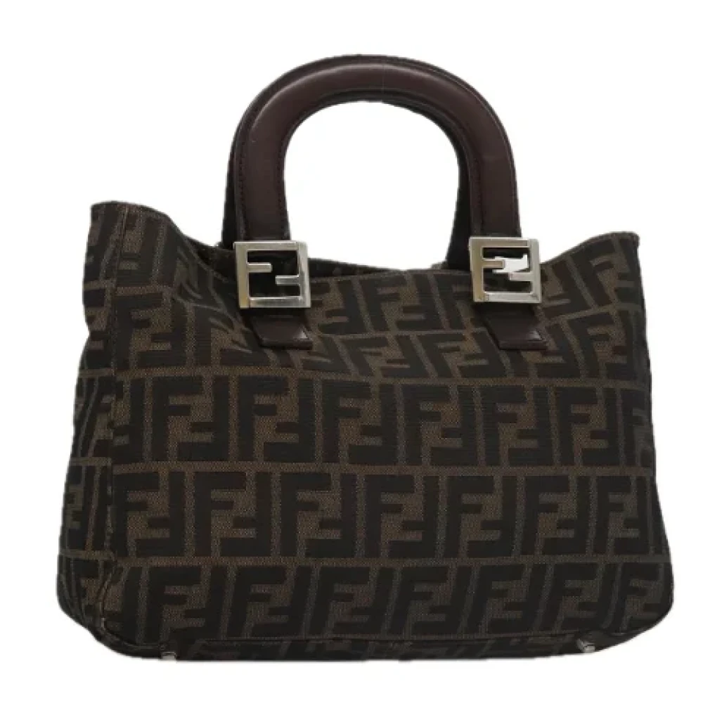 Fendi Vintage Pre-owned Canvas handbags Brown Dames
