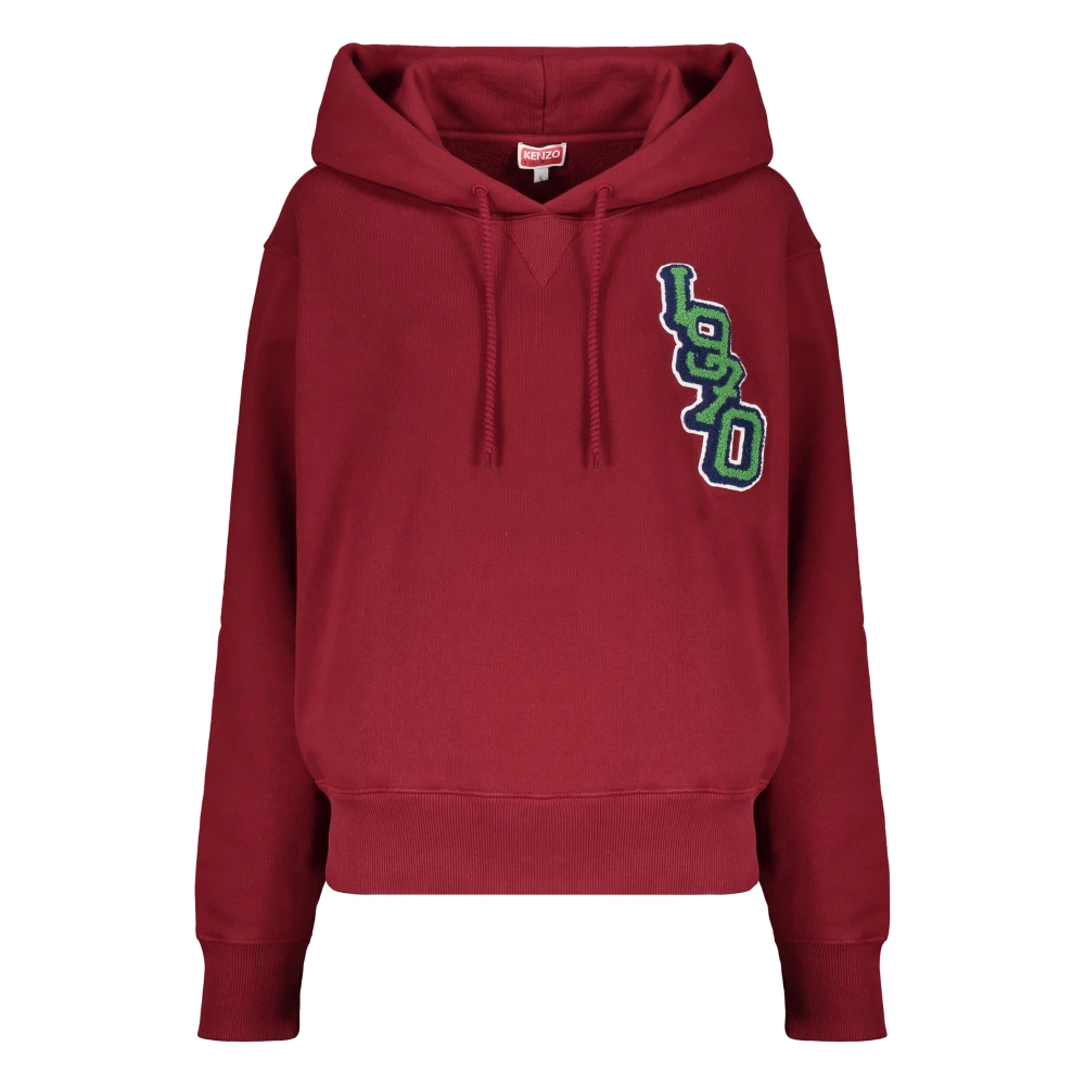 Kenzo Katoenen hoodie met verstelbare capuchon en zakken Red Dames