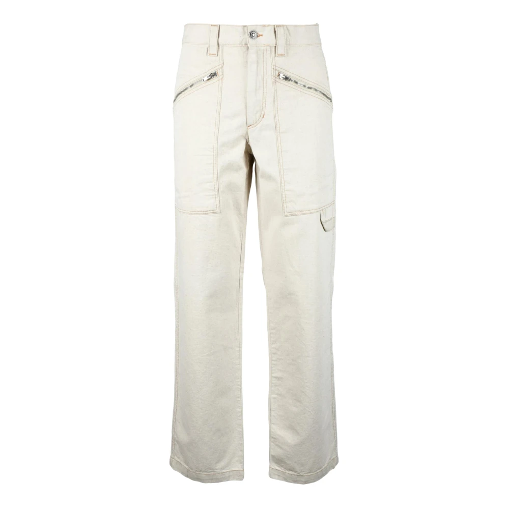 Isabel Marant Bomull Canapa Byxor White, Herr