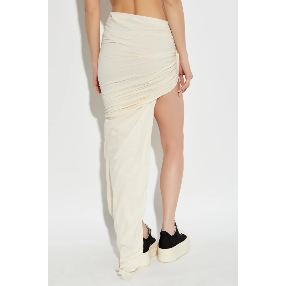 Rick Owens Gedrapeerde Rok Beige Dames
